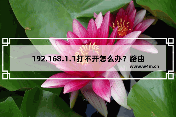 192.168.1.1打不开怎么办？路由器192.168.1.1打不开的原因以及解决办法