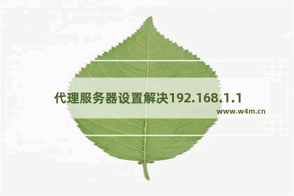 代理服务器设置解决192.168.1.1打不开的情况怎么取消