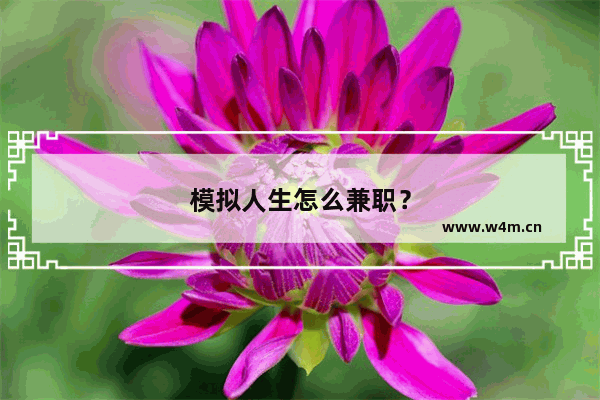 模拟人生怎么兼职？