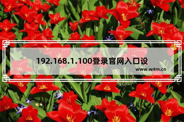 192.168.1.100登录官网入口设置步骤