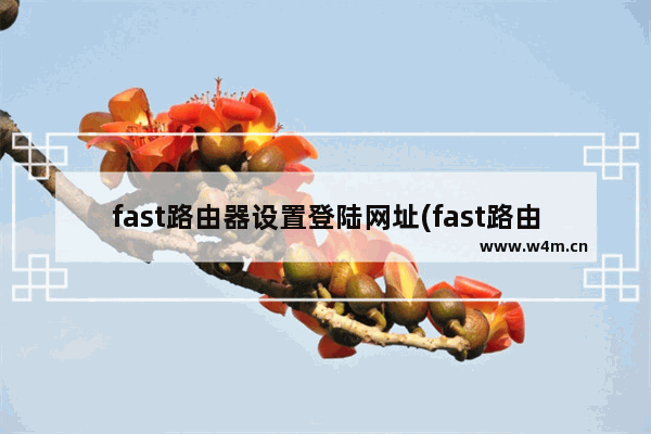 fast路由器设置登陆网址(fast路由器设置网址192.168.1.1)