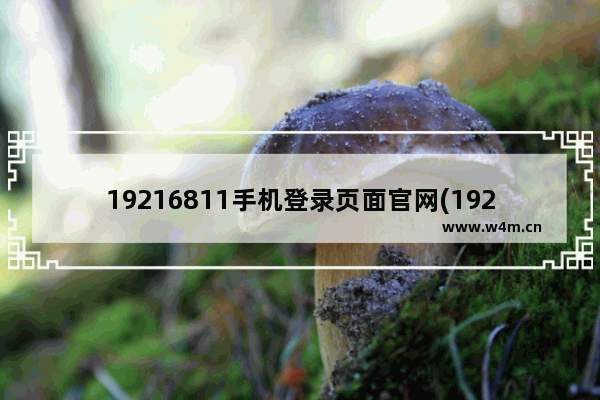 19216811手机登录页面官网(19216811手机登入界面)