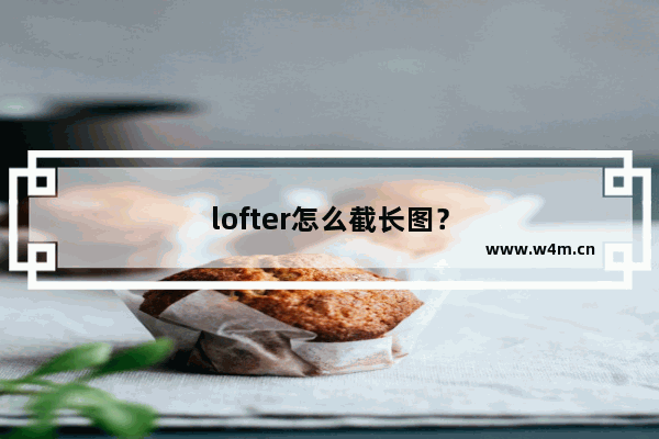 lofter怎么截长图？