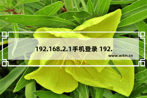 192.168.2.1手机登录 192.168.1.1手机登录不了怎么办