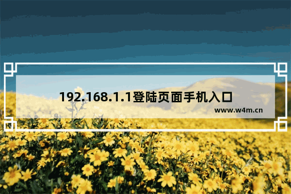 192.168.1.1登陆页面手机入口