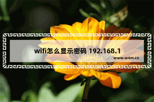 wifi怎么显示密码 192.168.1.1用户名和密码是多少