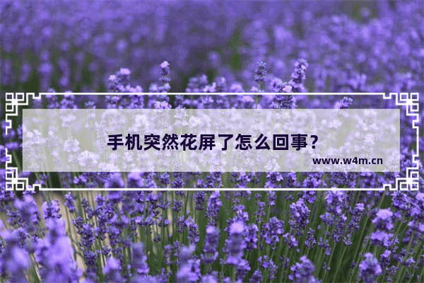 手机突然花屏了怎么回事？