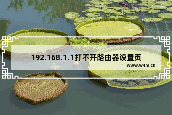 192.168.1.1打不开路由器设置页面怎么设置