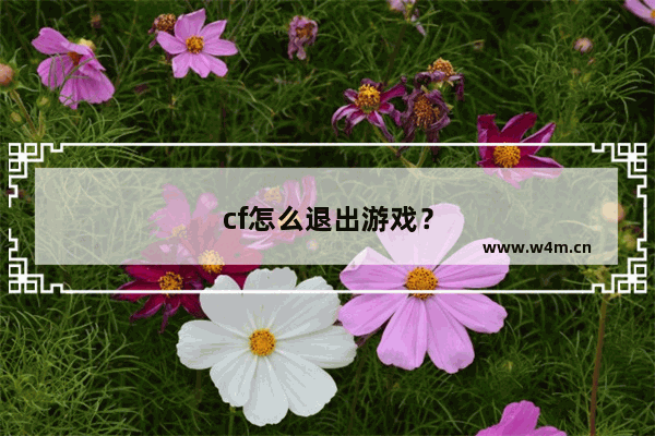 cf怎么退出游戏？