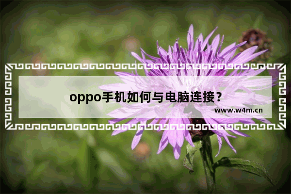 oppo手机如何与电脑连接？