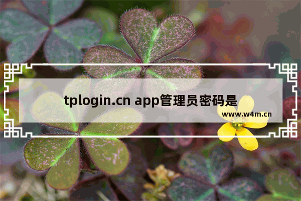 tplogin.cn app管理员密码是什么(192.168.1.1登录入口手机版)