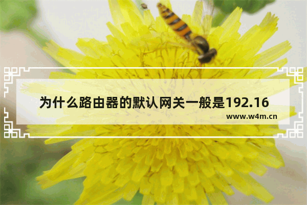 为什么路由器的默认网关一般是192.168.1.1