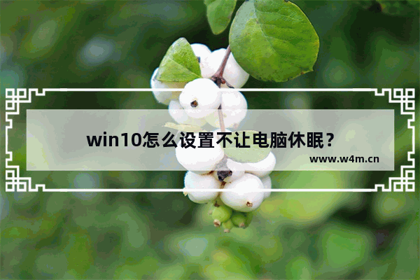 win10怎么设置不让电脑休眠？