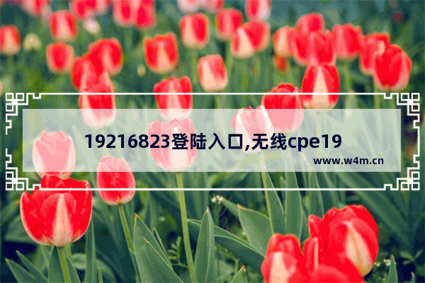 19216823登陆入口,无线cpe192168266管理密码是什么(1921681128的无线密码)