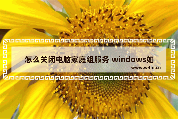 怎么关闭电脑家庭组服务 windows如何关闭家庭组