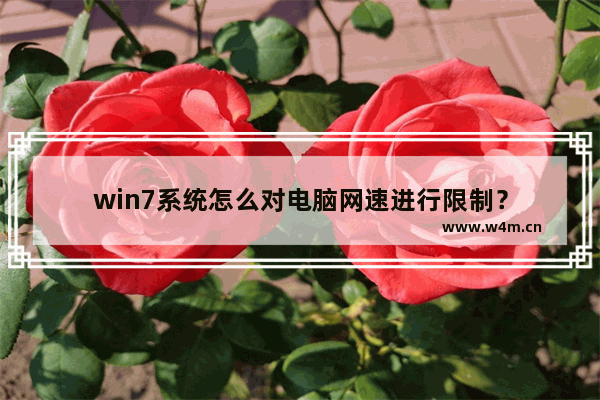 win7系统怎么对电脑网速进行限制？