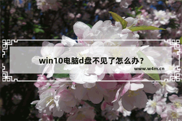 win10电脑d盘不见了怎么办？