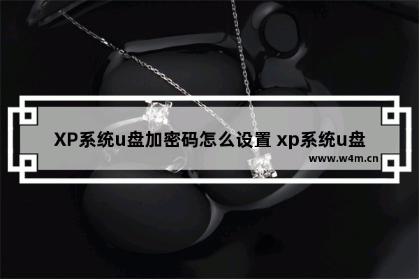 XP系统u盘加密码怎么设置 xp系统u盘加密码怎么设置不了