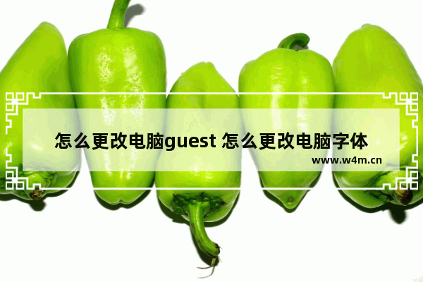 怎么更改电脑guest 怎么更改电脑字体大小