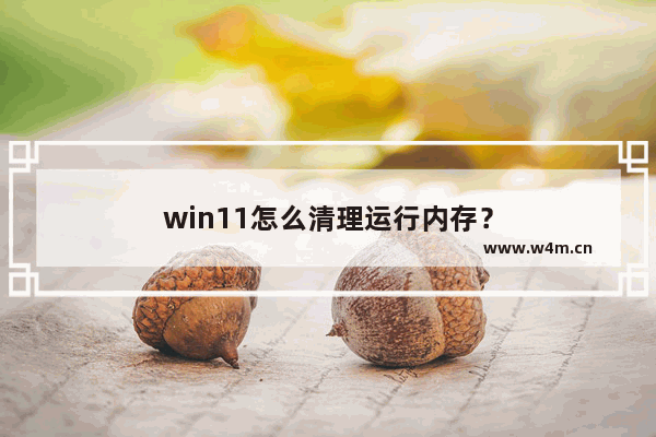 win11怎么清理运行内存？