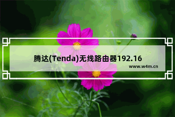 腾达(Tenda)无线路由器192.168.0.1打不开的解决方法