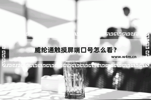 威纶通触摸屏端口号怎么看？