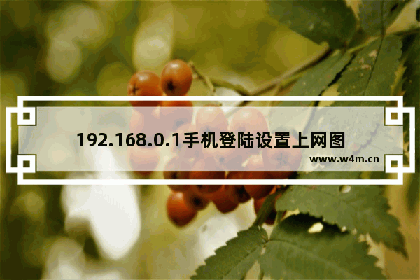 192.168.0.1手机登陆设置上网图文方法