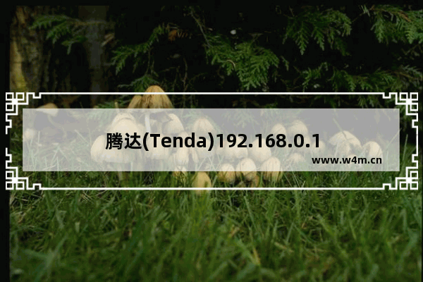 腾达(Tenda)192.168.0.1路由器手机登陆设置详细步骤