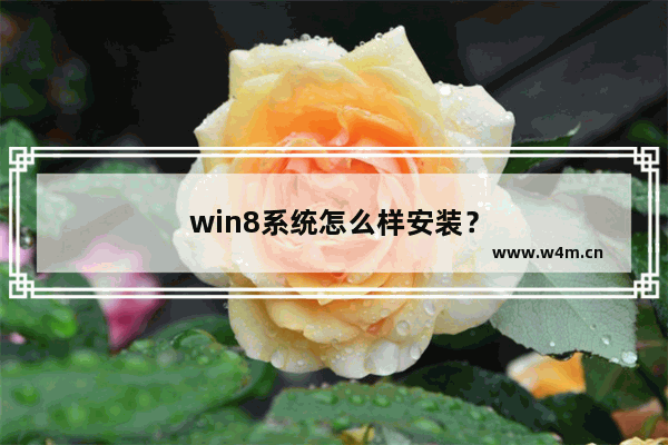 win8系统怎么样安装？