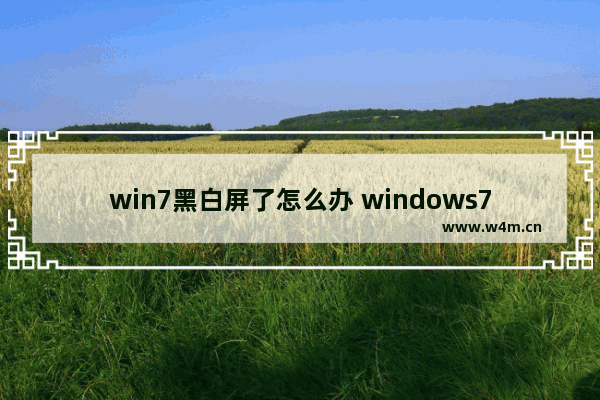 win7黑白屏了怎么办 windows7黑白屏怎么调回正常屏