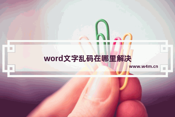 word文字乱码在哪里解决