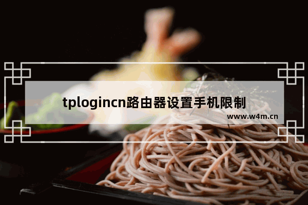 tplogincn路由器设置手机限制