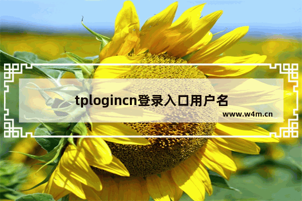 tplogincn登录入口用户名