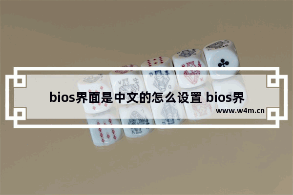 bios界面是中文的怎么设置 bios界面是中文的怎么设置成英文