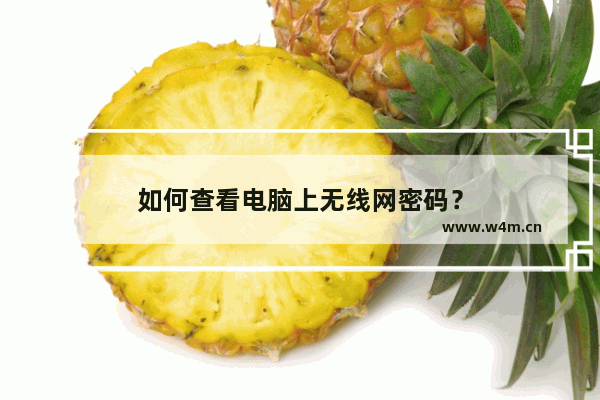 如何查看电脑上无线网密码？