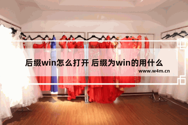 后缀win怎么打开 后缀为win的用什么程序