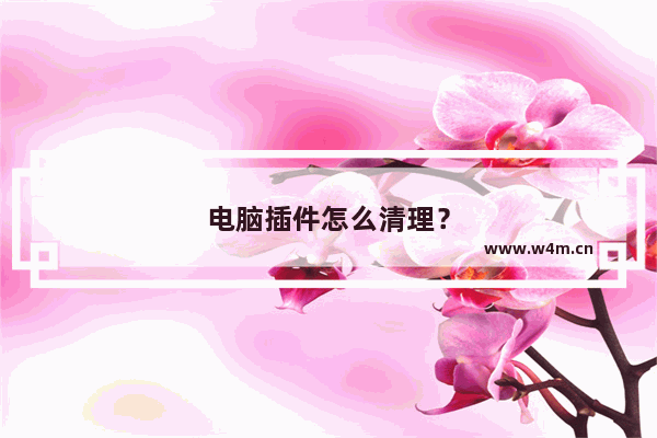 电脑插件怎么清理？