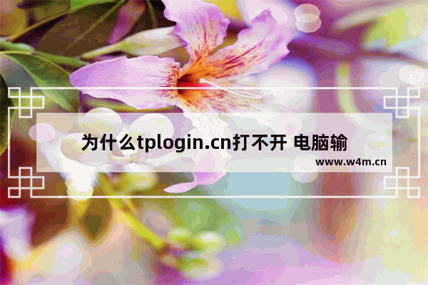 为什么tplogin.cn打不开 电脑输入tplogin打不开