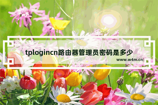 tplogincn路由器管理员密码是多少？【图解】