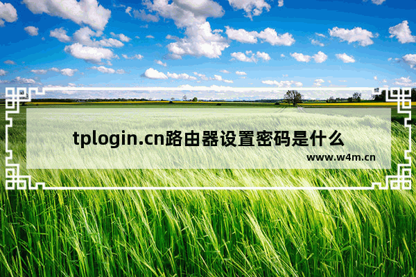 tplogin.cn路由器设置密码是什么？