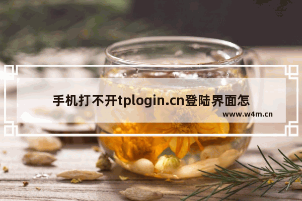 手机打不开tplogin.cn登陆界面怎么办