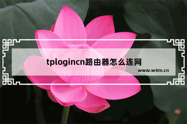 tplogincn路由器怎么连网