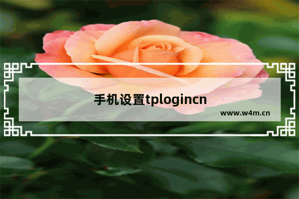 手机设置tplogincn