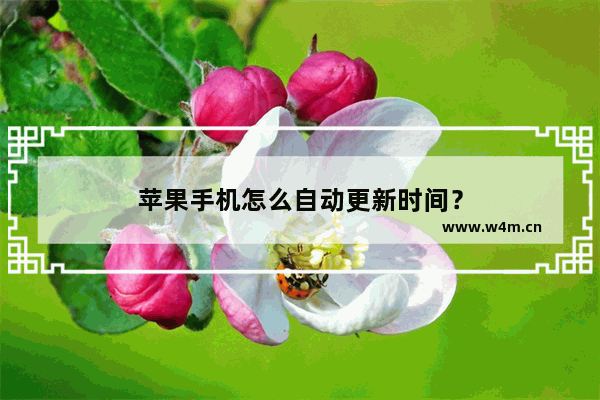 苹果手机怎么自动更新时间？