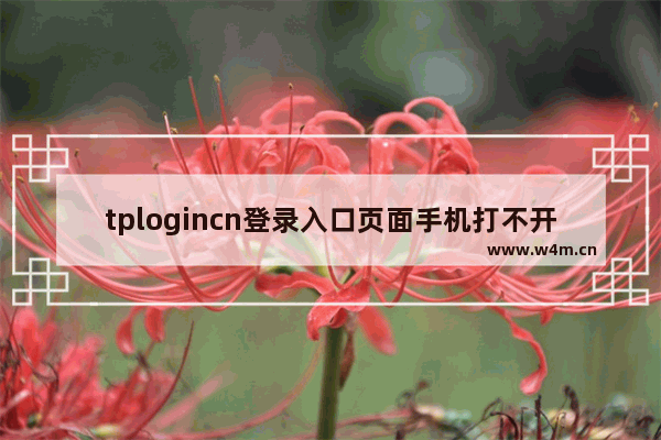 tplogincn登录入口页面手机打不开原因