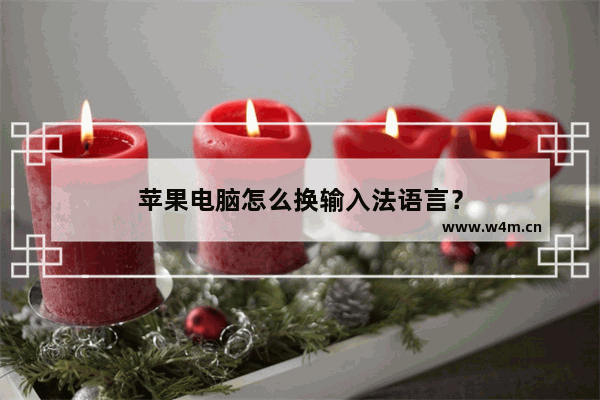 苹果电脑怎么换输入法语言？