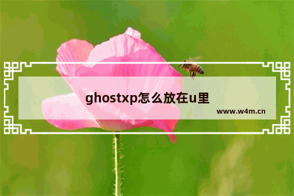 ghostxp怎么放在u里