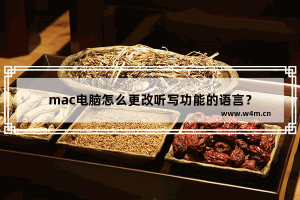 mac电脑怎么更改听写功能的语言？