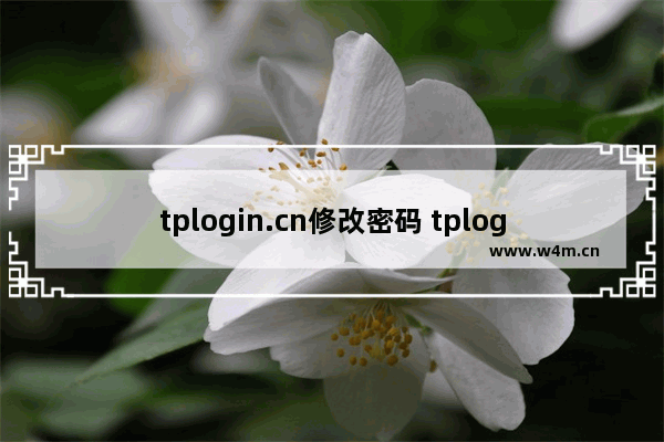 tplogin.cn修改密码 tplogincn设置密码