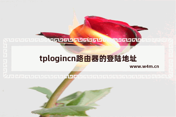 tplogincn路由器的登陆地址